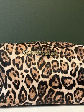 Victoria's Secret Leopard Print Cosmetic Pouch - Black & Brown